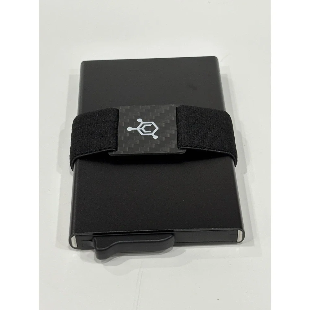 CODE 118 RFID Wallet Carbon Fiber Aluminum Minimalist Card Holder w/ Box